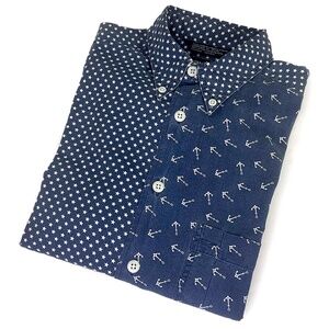 Nautica Blue Stars & Anchors Vintage Button-Front Shirt